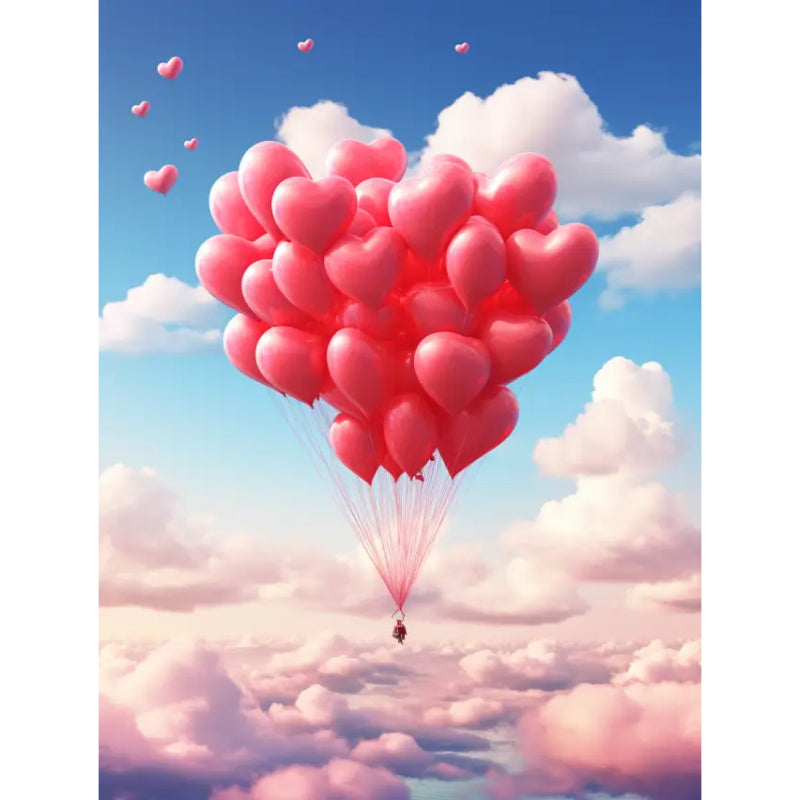 Ballonger av hjärtan