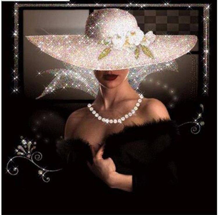 Vrouw Met Hoed | Diamond Painting